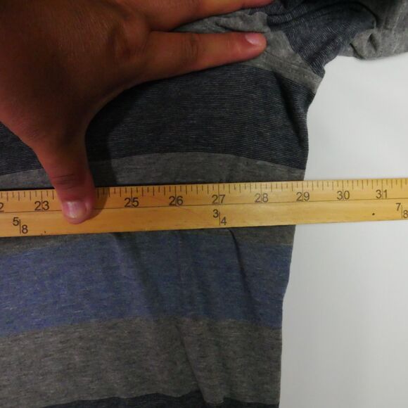 Faded Glory Men's Size 3XL T-Shirt Gray Striped Tee Crew Neck - Picture 7 of 10